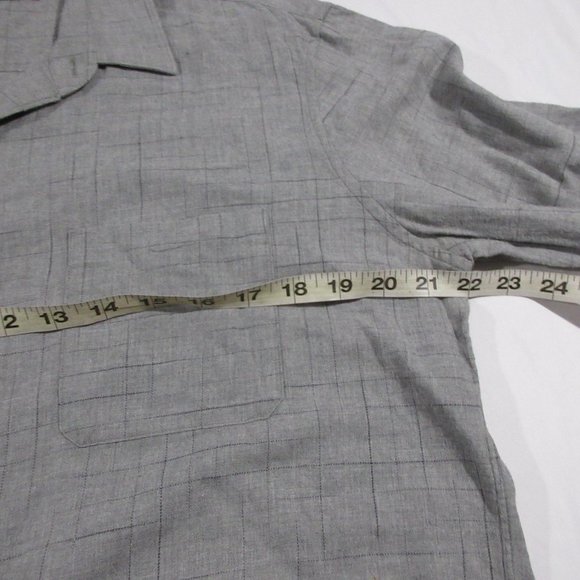 Theory Size Large Gray Men's Dress Shirt Collared Long Sleeve Button Closure   P - Picture 3 of 9